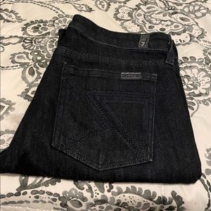 Seven 7 for All Mankind Jeans Woman's Size 28 Flynt Stretch Bootcut Dark Wash.